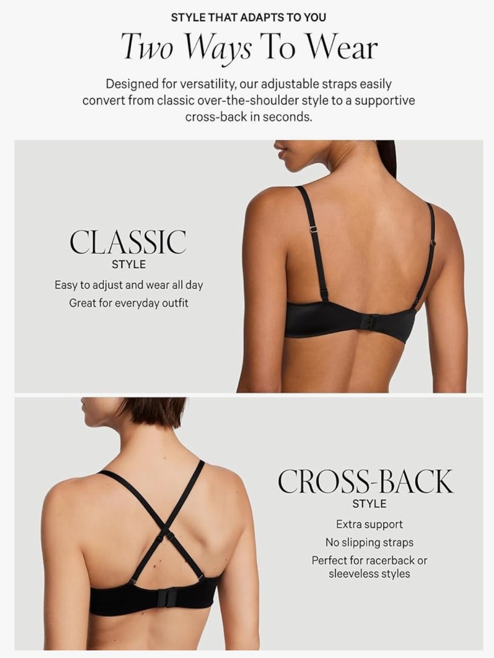 Victoria's Secret t-shirt lightly lined bra black - Picture 4 of 11